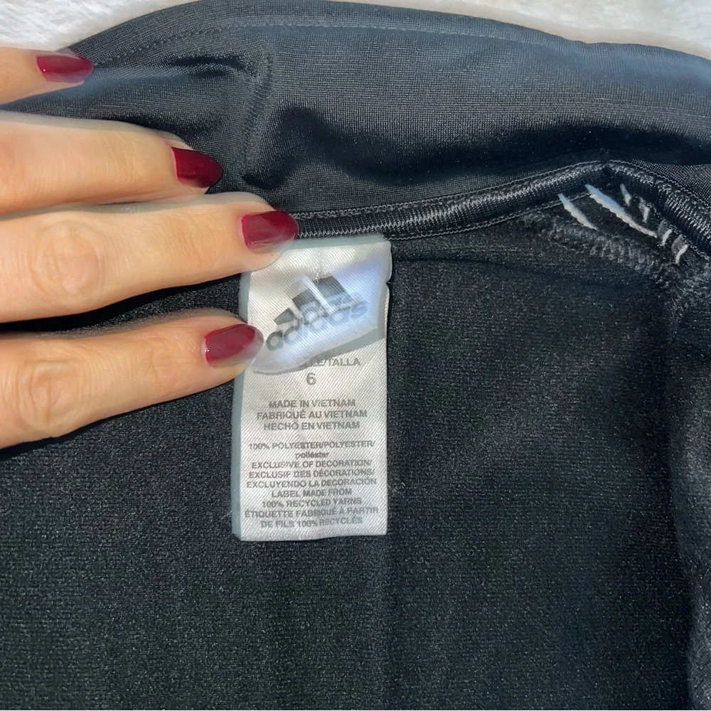 Adidas Kidd Black Jacket with White Sleeve Stripes - Picture 4 of 5